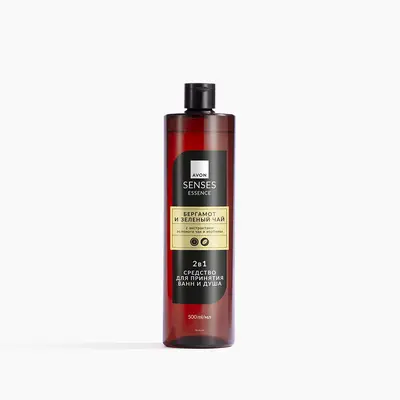 2 в 1 Средство для принятия ванн и душа «Бергамот и зеленый чай», 500 мл